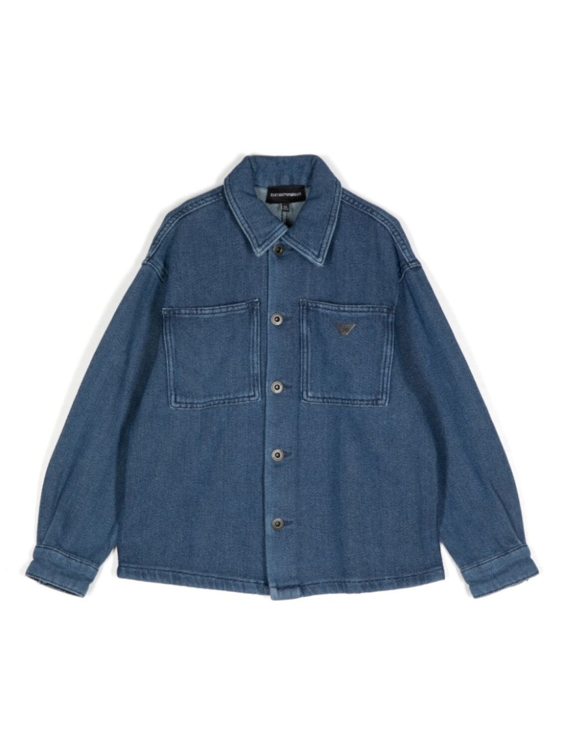 

Emporio Armani Kids джинсовая рубашка, синий