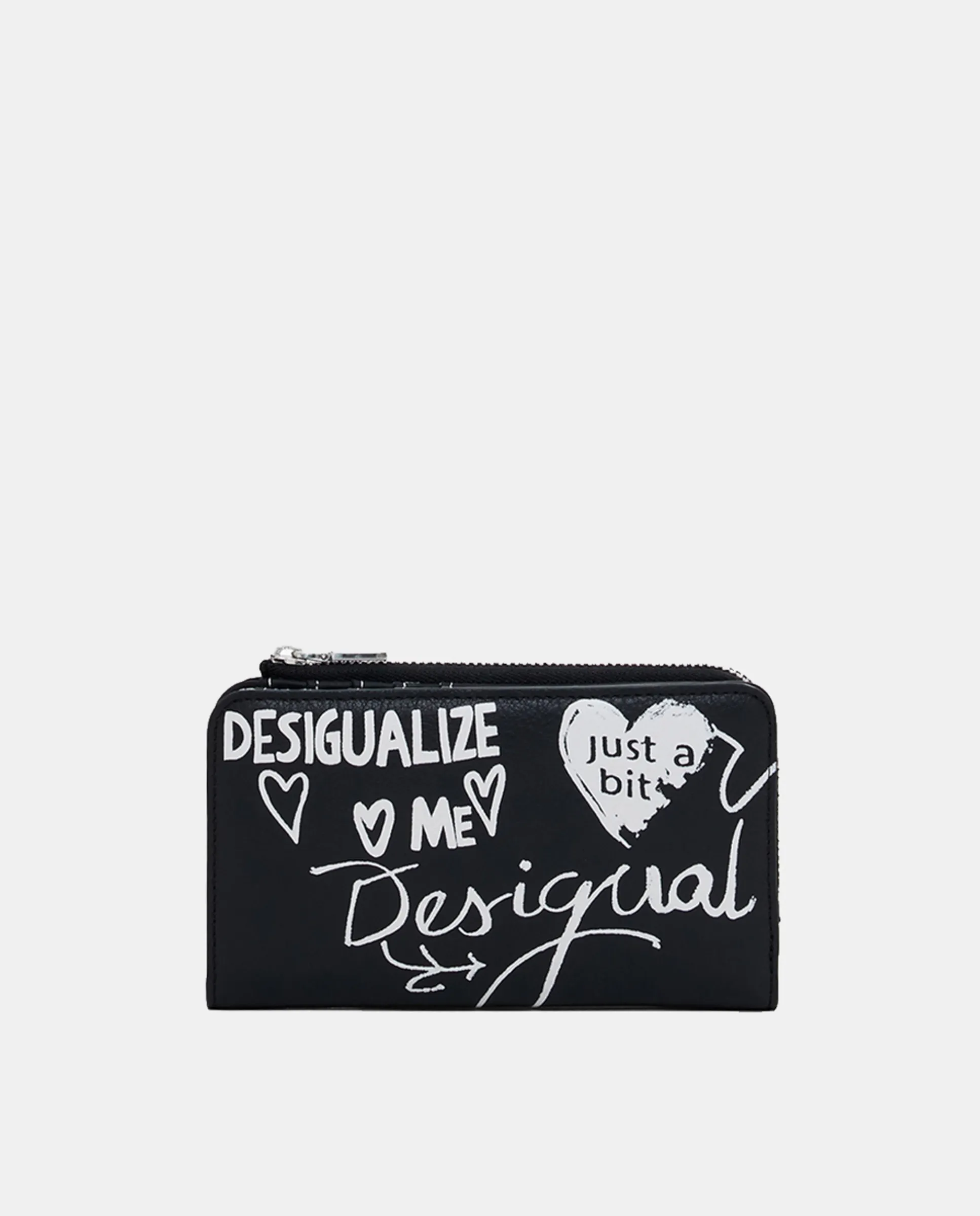 

Средний кошелёк с эффектом кожи в стиле граффити Desigual, черный