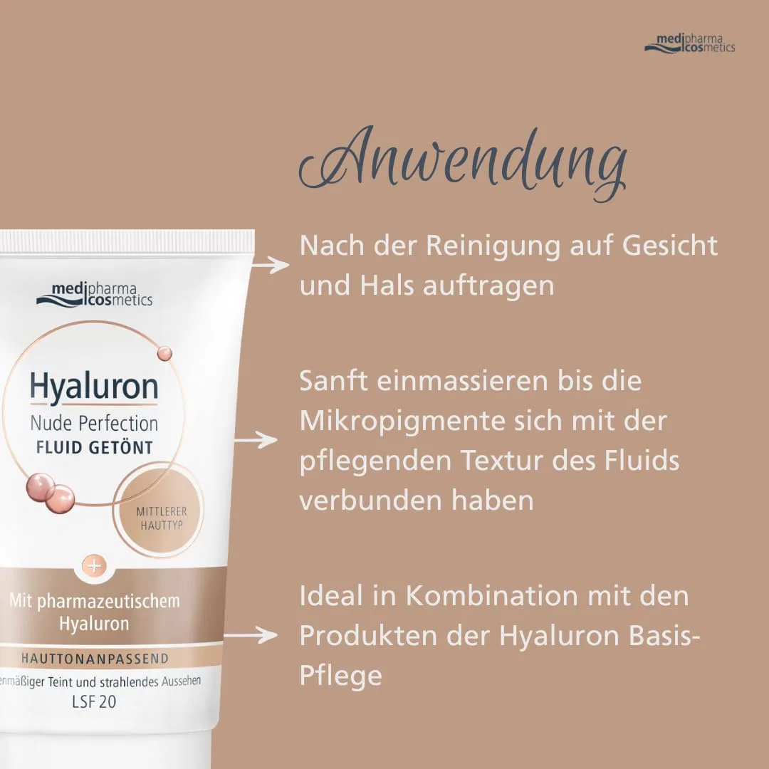 Флюид Medipharma Cosmetics — Дневной Hyaluronic Nude Perfection Medium с гиалуроном и витамином А SPF 20 от — фото 4