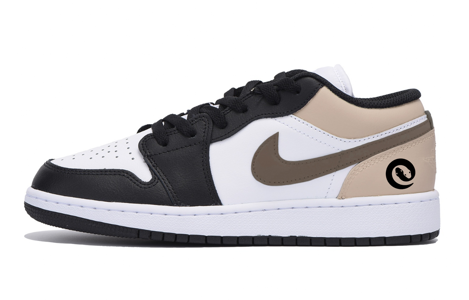 

Jordan Мужские баскетбольные кроссовки Air 1 Puppy Fragment Snake Year с низким верхом, износостойкие, черные