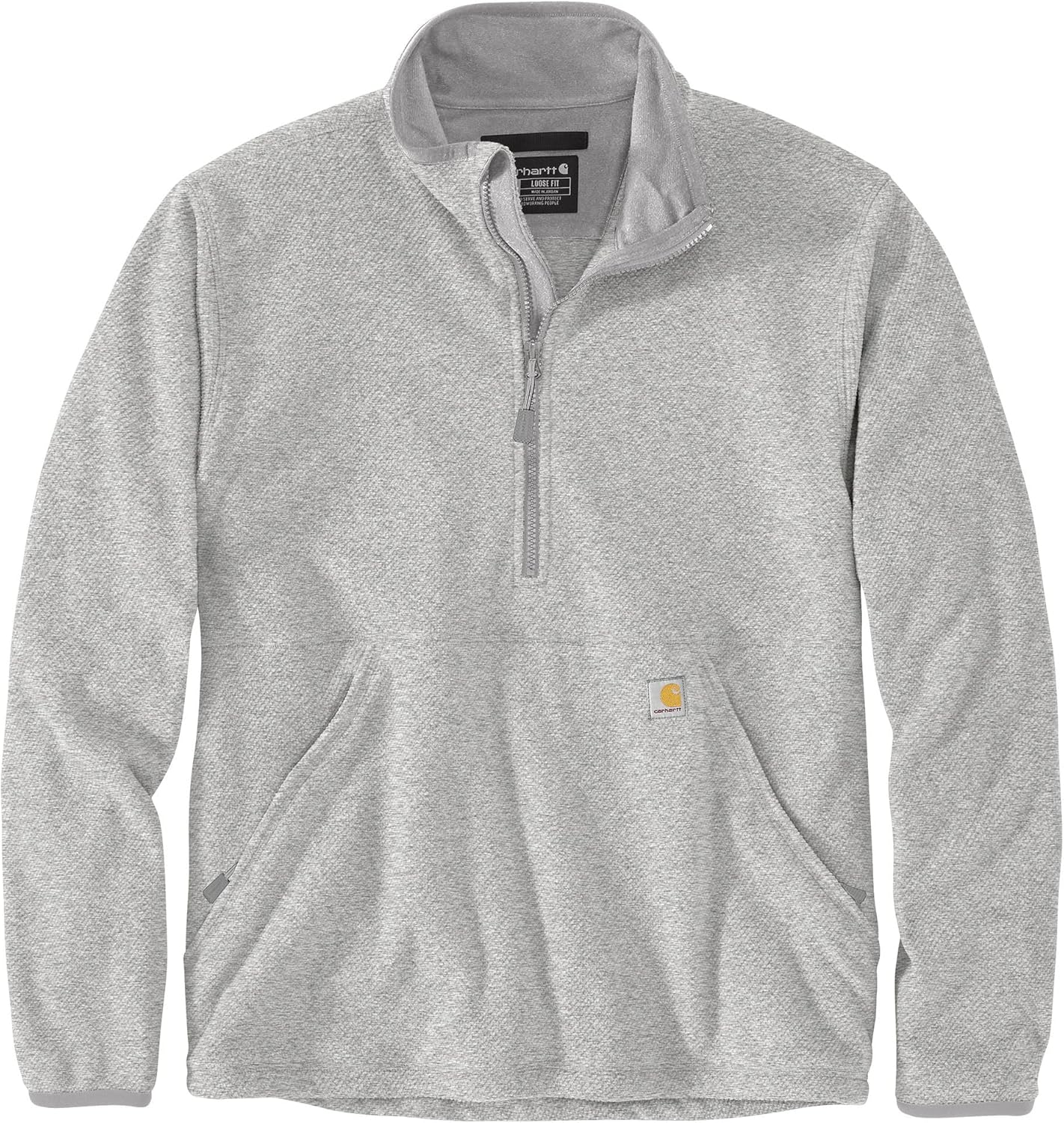 

Carhartt мужская полузастежка-молния свободного кроя флисовая толстовка, Heather Grey, Серый, Carhartt мужская полузастежка-молния свободного кроя флисовая толстовка, Heather Grey