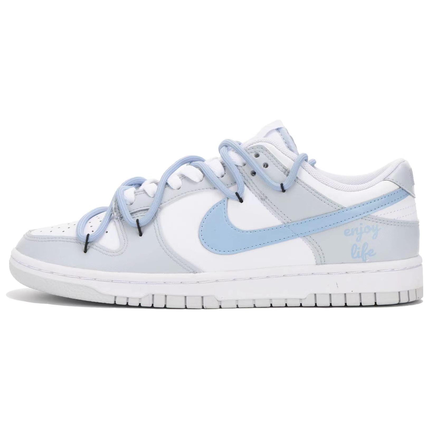 

Мужские скейтерские кроссовки Nike Dunk 'Pure Platinum' противоскользящие износостойкие низкие серо-голубые, светло-серые