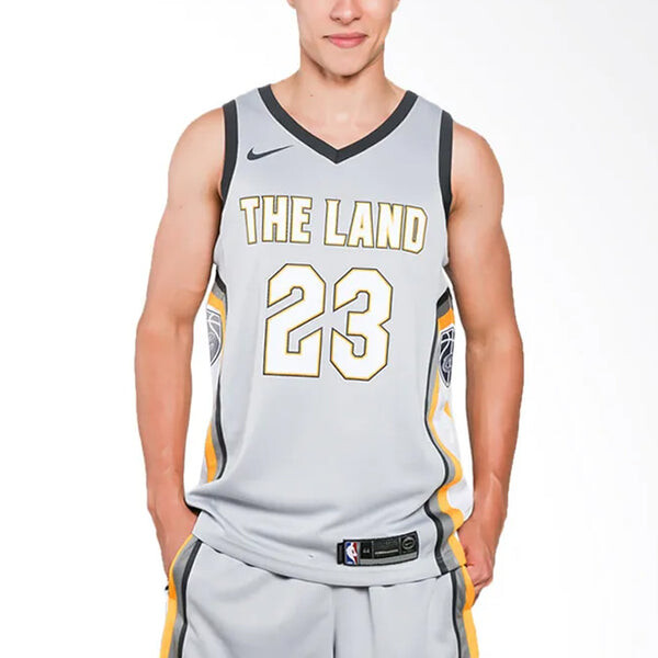 Майка Nike LeBron James City Edition Swingman Jersey SW Silver, цвет silver — фото 4