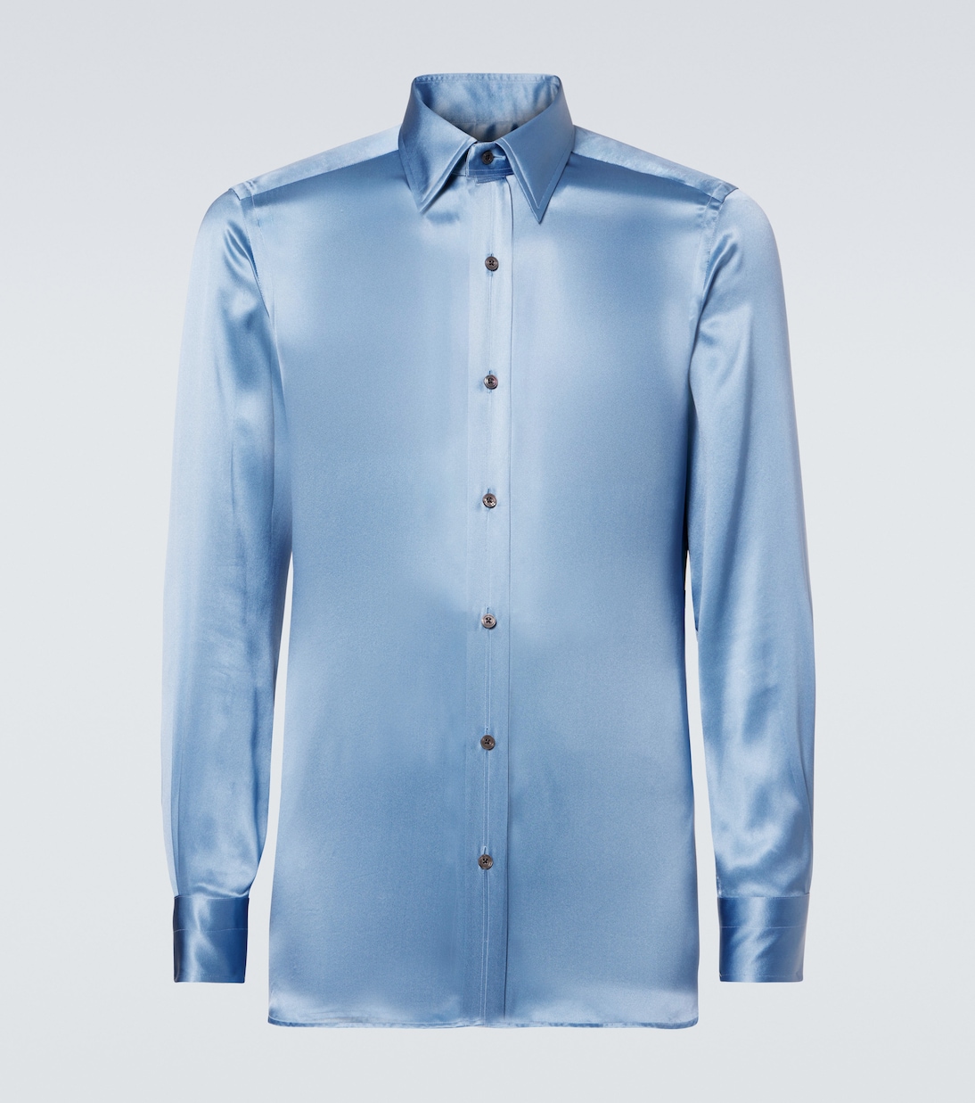 

Рубашка из шелкового шармеза Tom Ford, Ocean Blue
