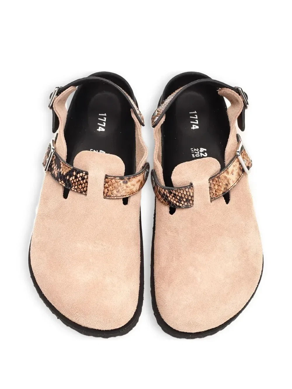 Мюли Tokio Cazador с эффектом змеиной кожи BIRKENSTOCK 1774, бежевый — фото 4