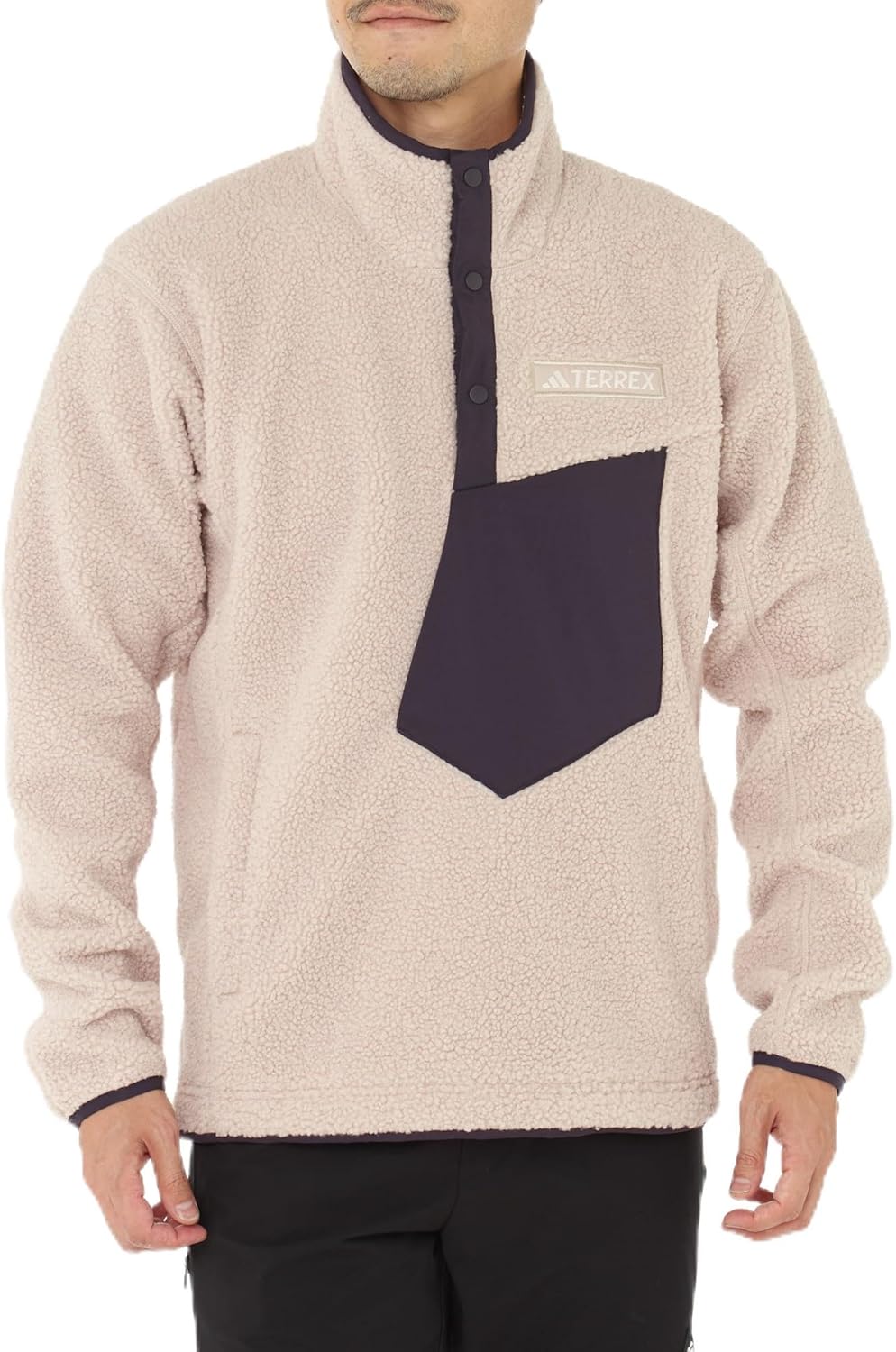 

Мужская толстовка-пуловер Xploric из флиса с высоким ворсом, JOJ34 Adidas, бежевый