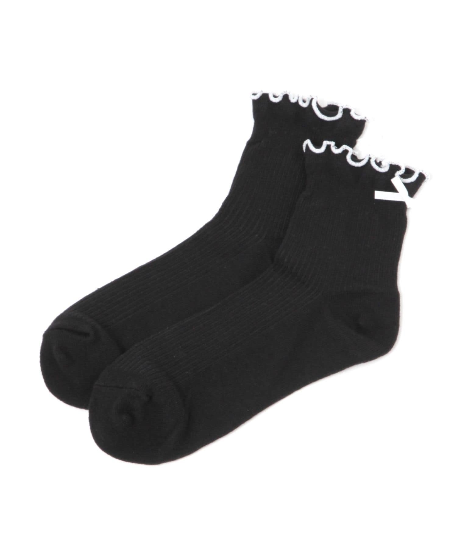 Дезодорирующие носки для девочек/дети/612454 GLOBAL WORK, Black*Ribbon 02