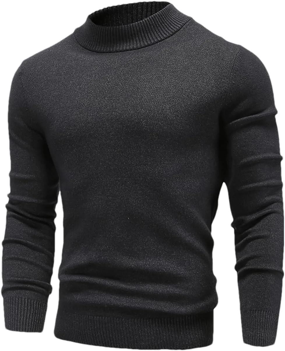 

Мужской свитер с воротником-стойкой, теплый вязаный пуловер