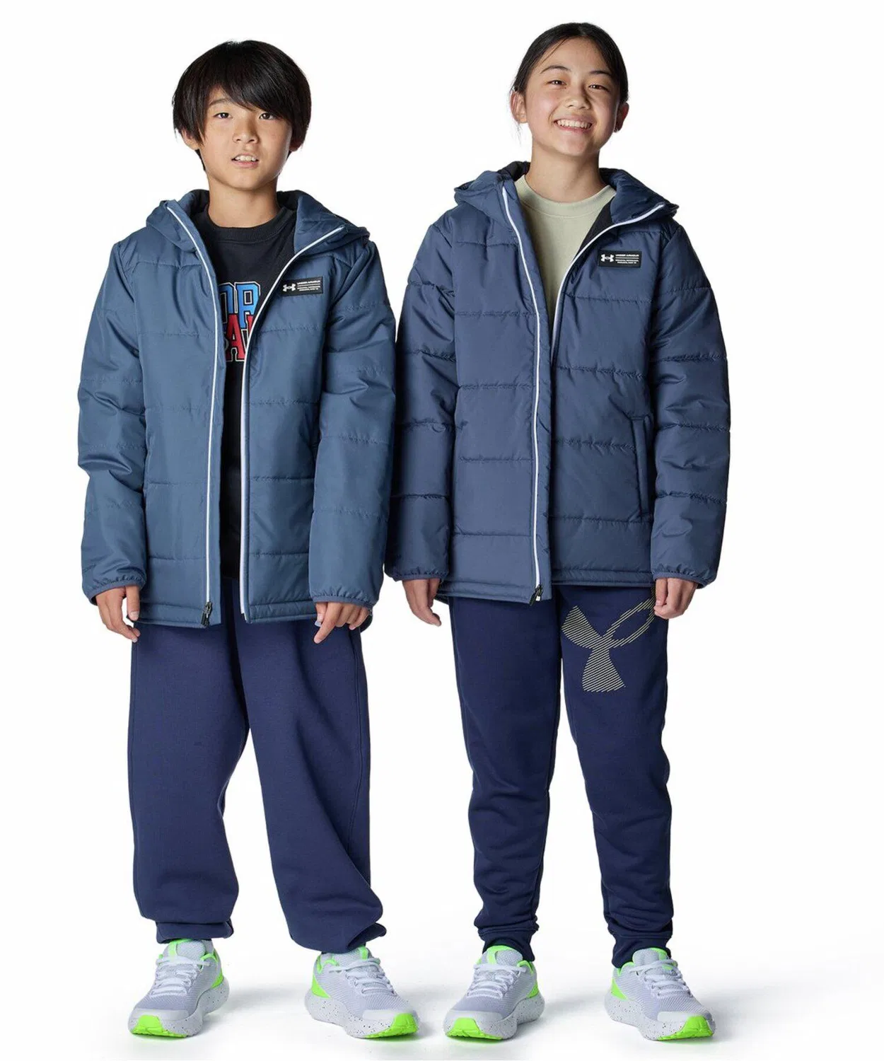 Куртка детская UA Insulation Full Zip с утеплителем, полиэстер, угольно-серый — фото 3