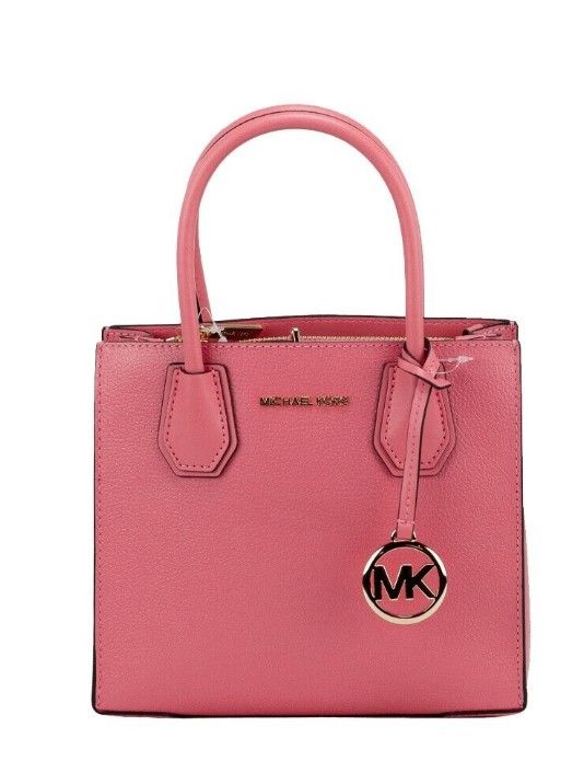 

Сумка-мессенджер через плечо из кожи Mercer Medium Grapefruit Michael Kors