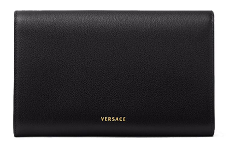 

VERSACE Сумка кроссбоди Medusa кожаная клатч кошелёк женская чёрная