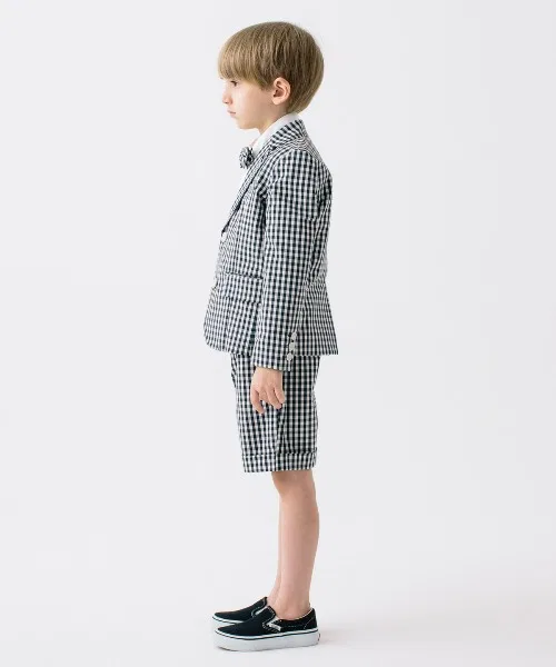 Костюм двойка Smoothy Gingham check set up из хлопка, чёрный — фото 2