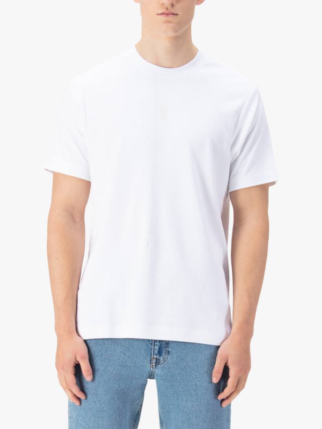 

Футболка с коротким рукавом из глазированного хлопка оверсайз-кроя LUKE 1977, белый