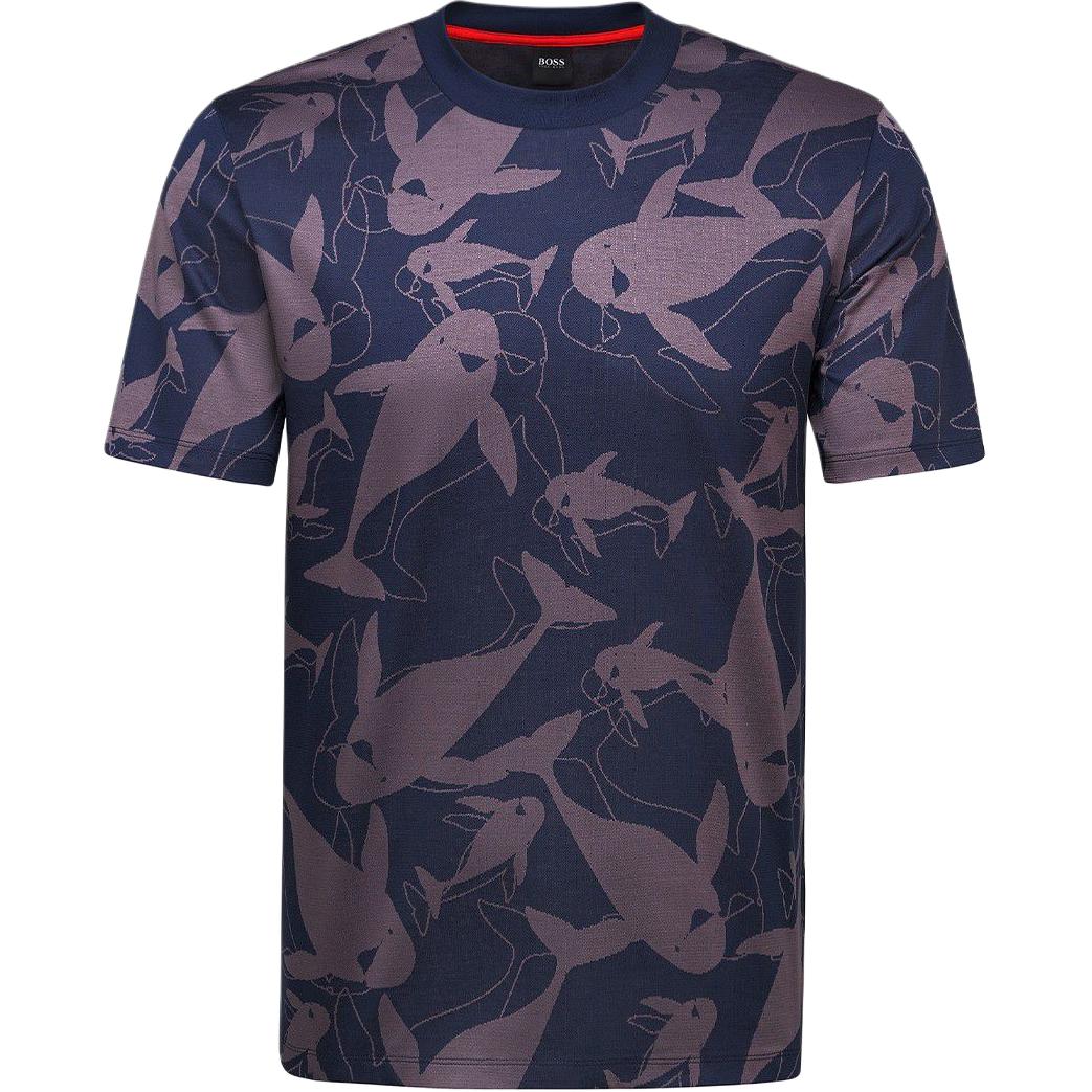 

HUGO BOSS Футболка унисекс темно-синяя