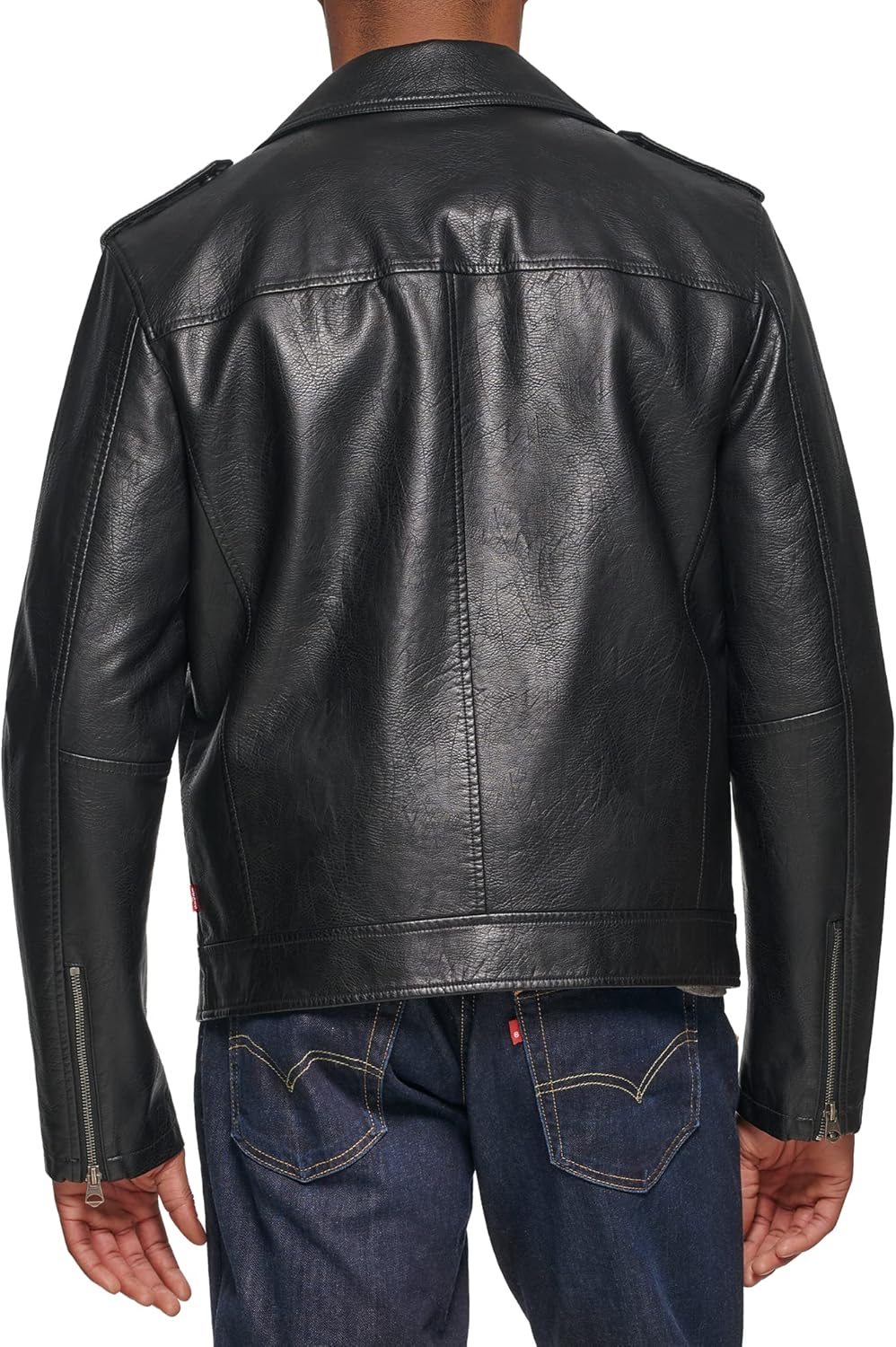 Мужская мотоциклетная куртка Levi's из искусственной кожи, New Black — фото 2
