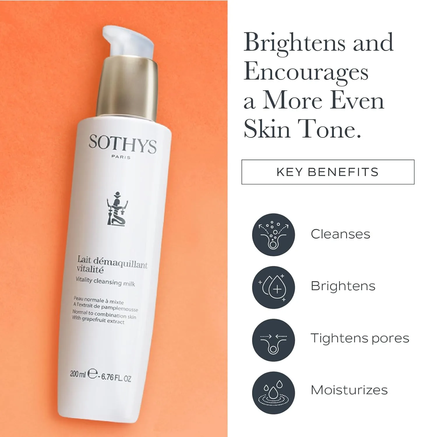 Набор для умывания SOTHYS Vitality: молочко и тоник с экстрактом грейпфрута. — фото 4
