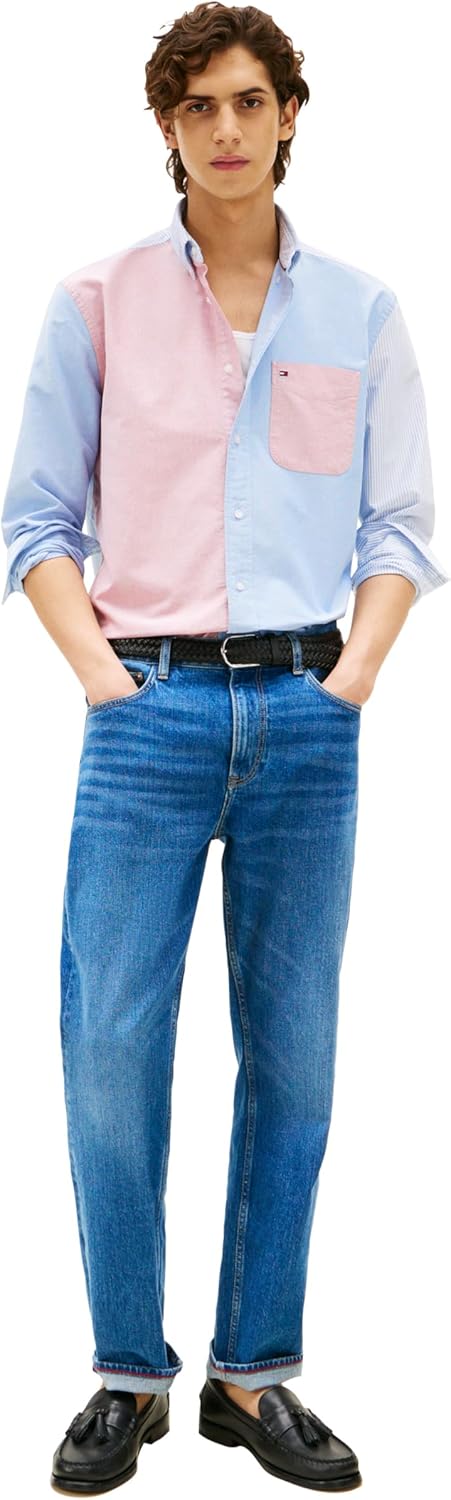 Джинсы Tommy Hilfiger Straight Fit Stretch для мужчин, Med Indigo — фото 3
