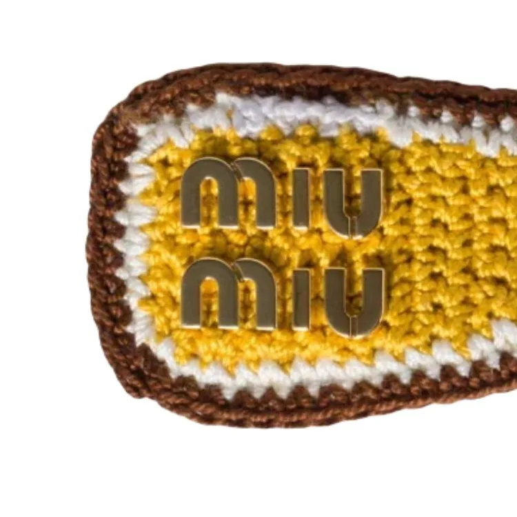MIU MIU Металлическая заколка для волос женская gold — фото 3