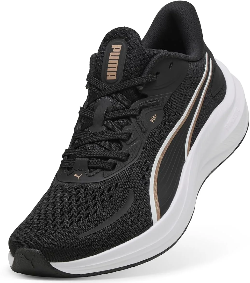 Детские кроссовки PUMA Reflect Lite Jr унисекс, черный/золотой — фото 4