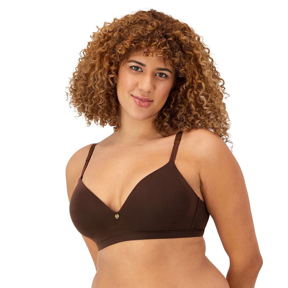 

Maidenform Everyday Luxe Беспроводной трансформируемый бюстгальтер-футболка с бретелями DM2402, цвет Just Brown