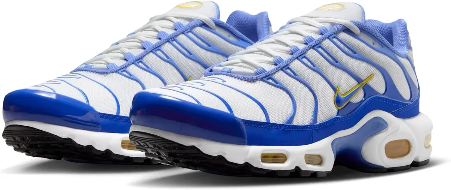 Мужские кроссовки NIKE Air Max Plus TN, White Polar Varsity Maize Lyon Blue — фото 3