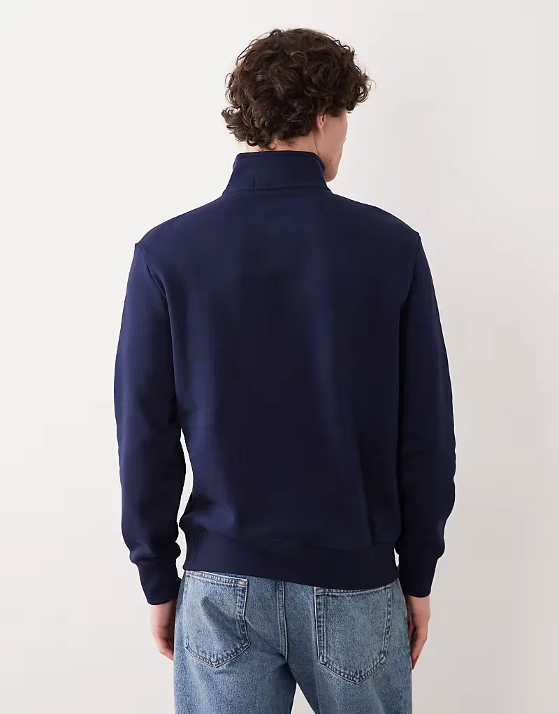 Белая толстовка Polo Ralph Lauren с логотипом и застежкой-молнией до середины груди — фото 4