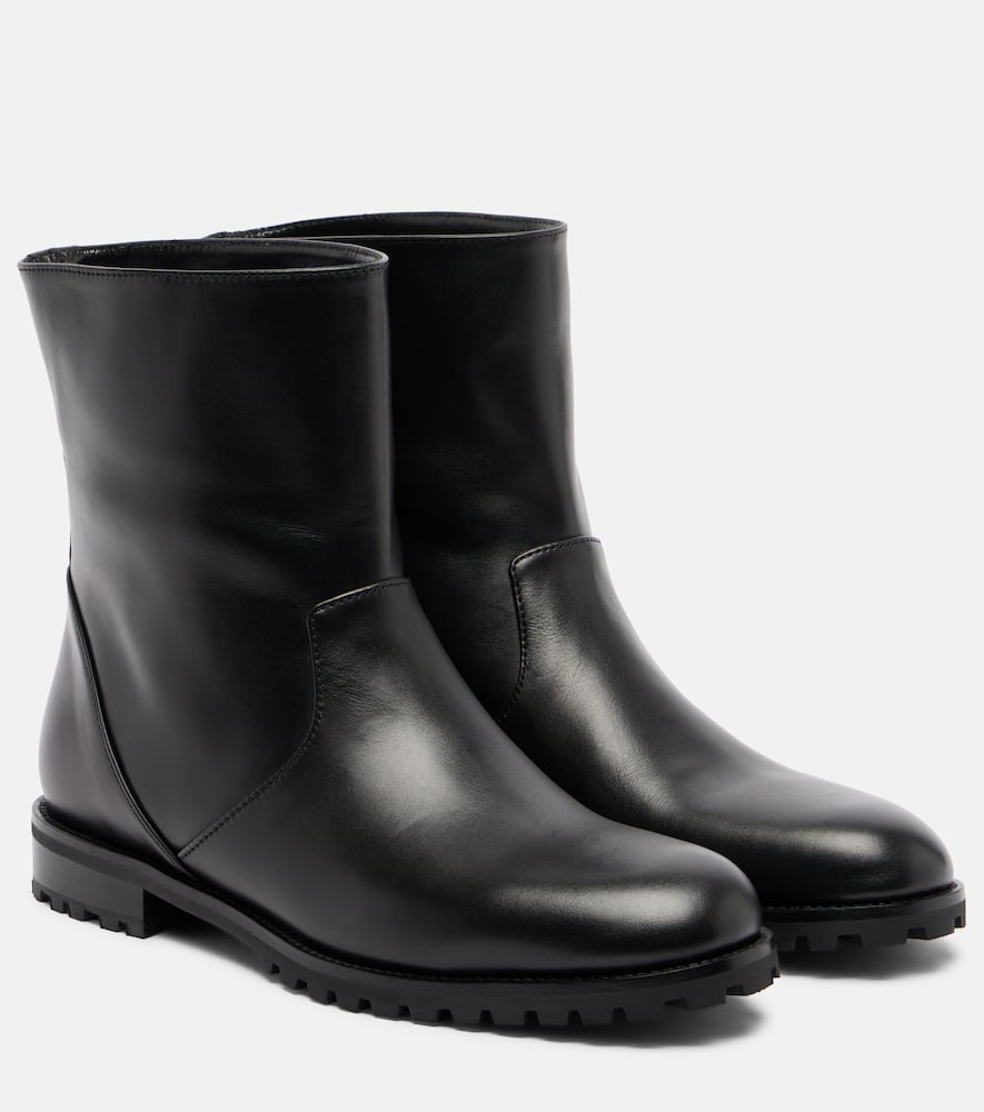 Кожаные ботинки до щиколотки Manolo Blahnik, 0015 Blk