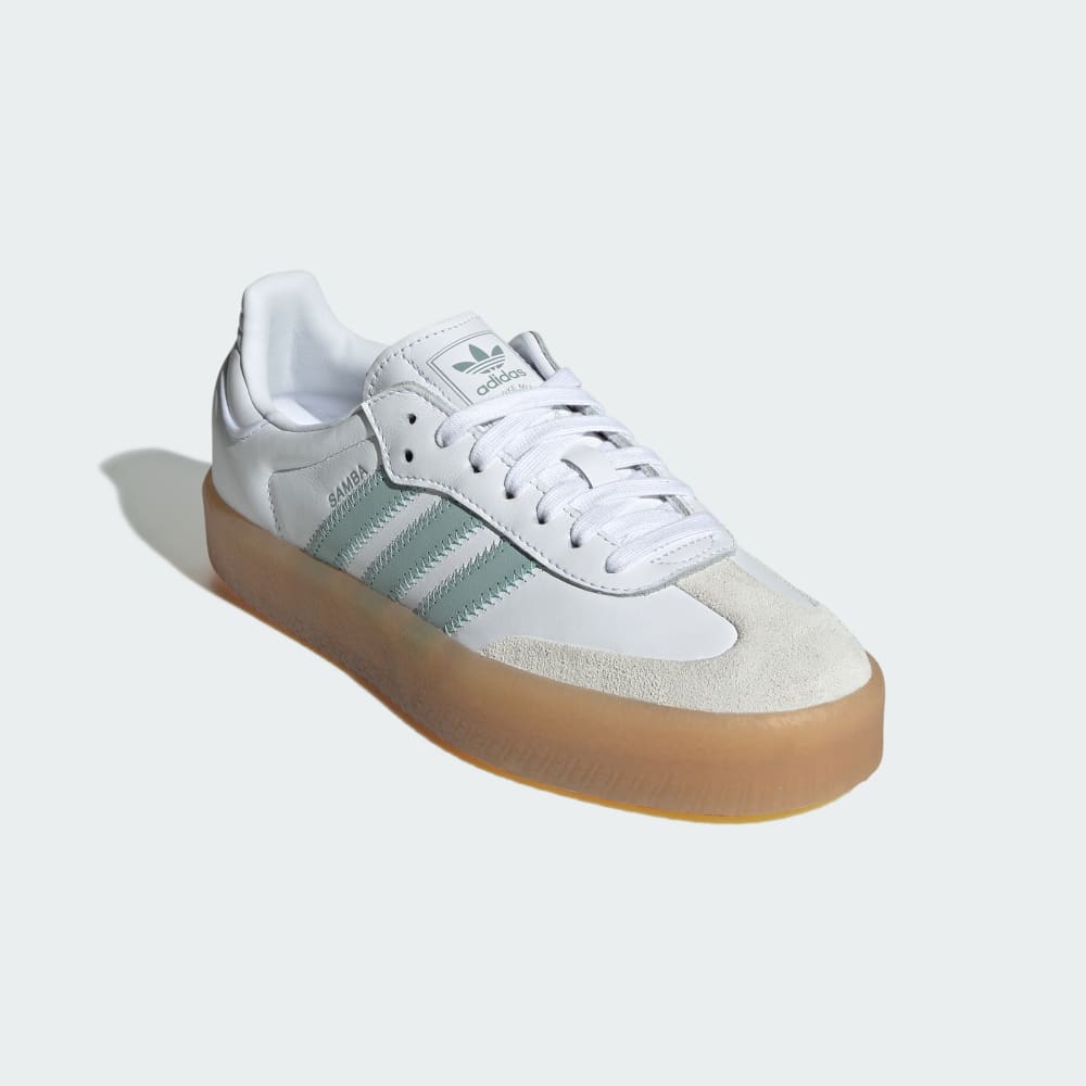 Кроссовки на платформе Adidas Sambae Shoes, цвет Cloud White/Wonder Blue/Off White — фото 4