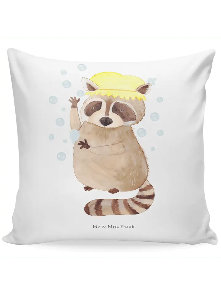 

Подушка Mr & Mrs Panda 40x40 Waschbär, белый