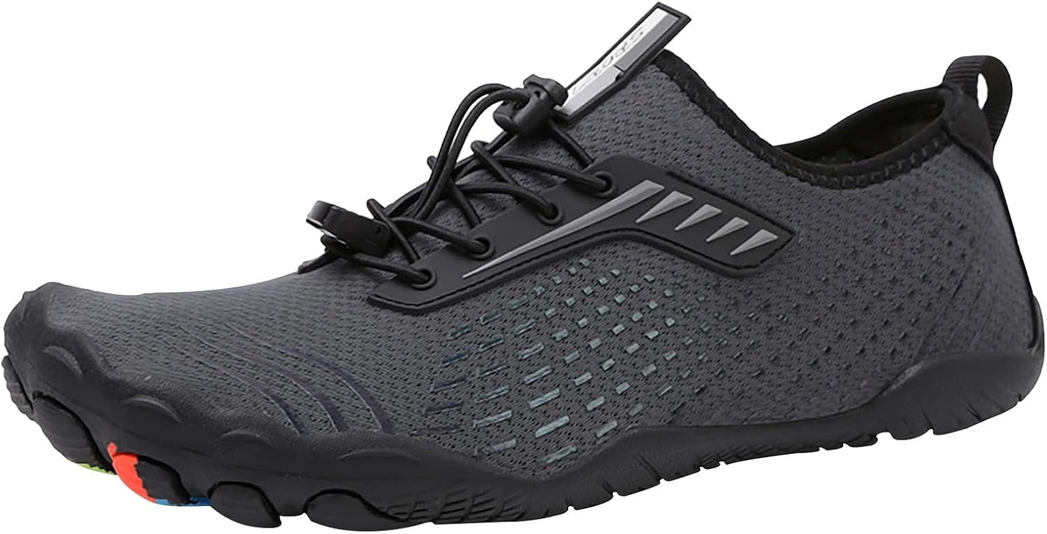 

Мужские босоножки с большим носком, минималистичные кроссовки для кросс-тренинга, для мужчин, для ходьбы по воде, дайвинга, пляжа, плавания, йоги Generic, темно-серый