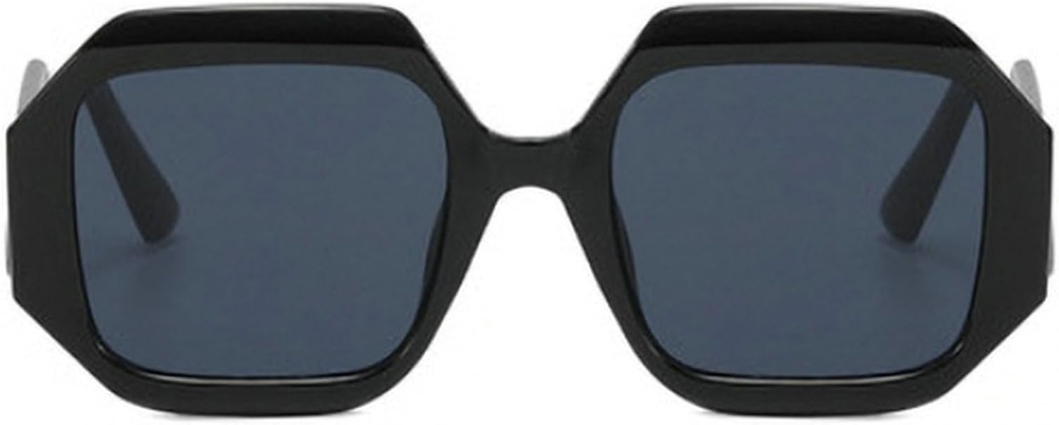 

Солнцезащитные очки в стиле ретро, ​​квадратные, для женщин и мужчин, винтажные многоугольные солнцезащитные очки, модные модели, защита от ультрафиолета UV400 mincl, Black