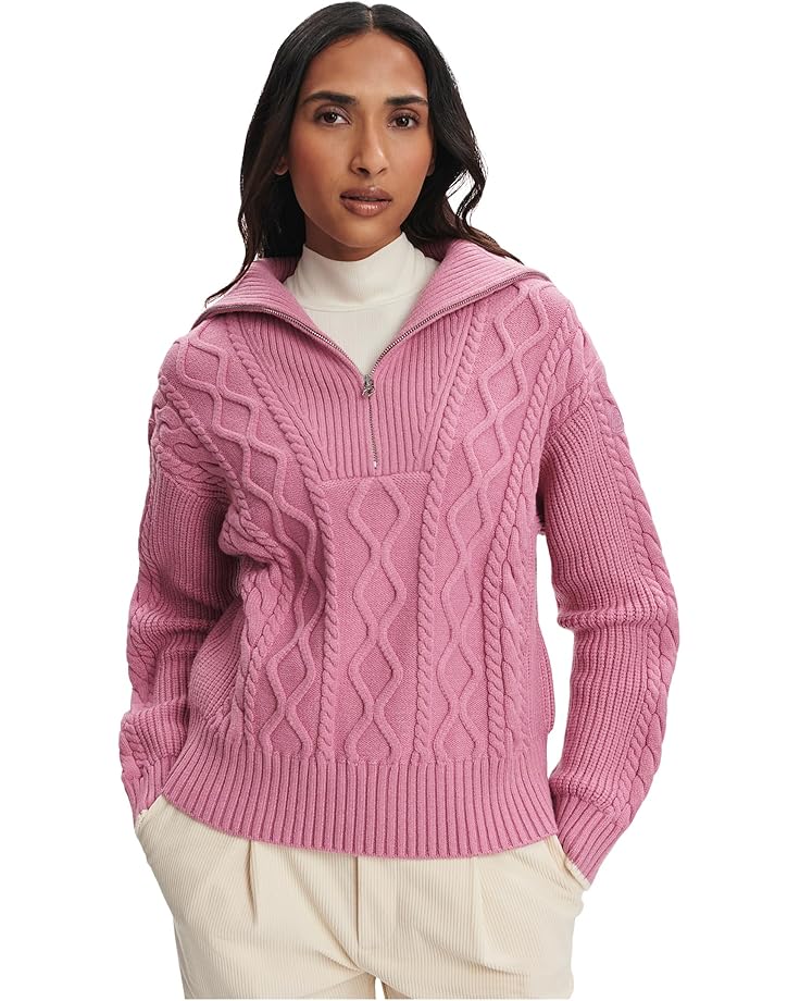 

Женский свитер Varley Didi Relaxed Cable 1/2 Zip, Mauve Orchid