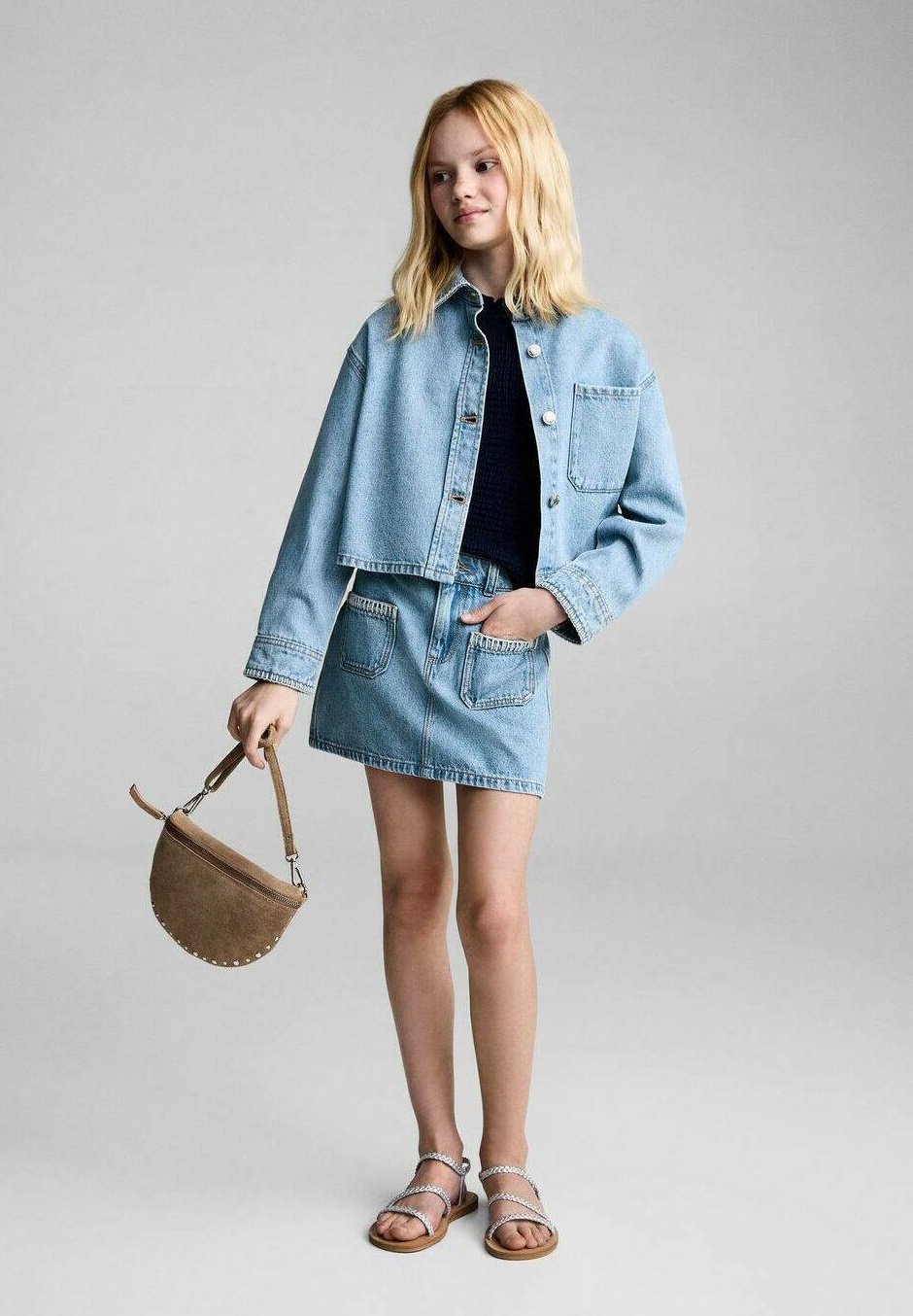 

Юбка из денима BRUNA Mango Kids, синий