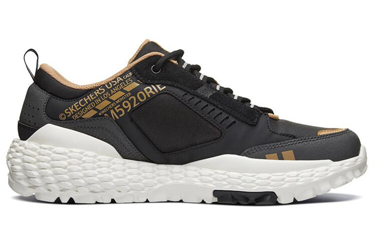 Кроссовки мужские Monster Running Shoes Low-top Black/Gold Skechers — фото 2