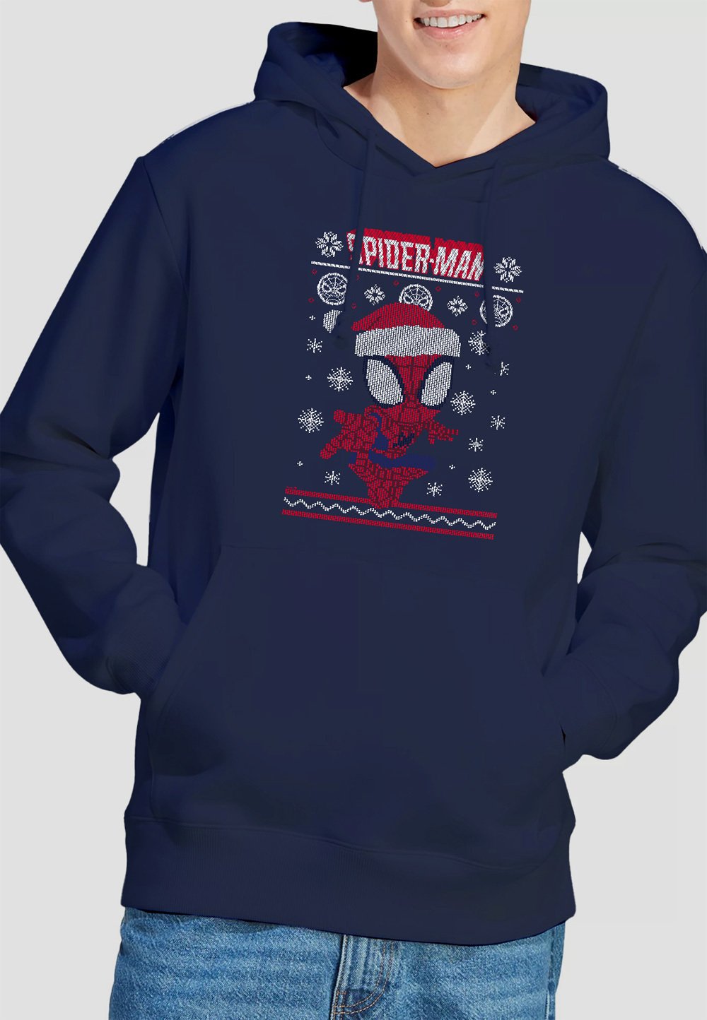 

Толстовка с капюшоном SPIDERMAN SNOWFLAKE CHRISTMAS PRINT Marvel, темно-синий