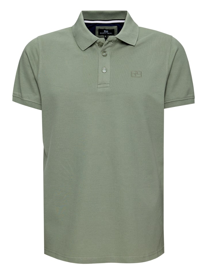 

Рубашка-поло из пике, стандартный крой, цвет хаки Rusty Neal