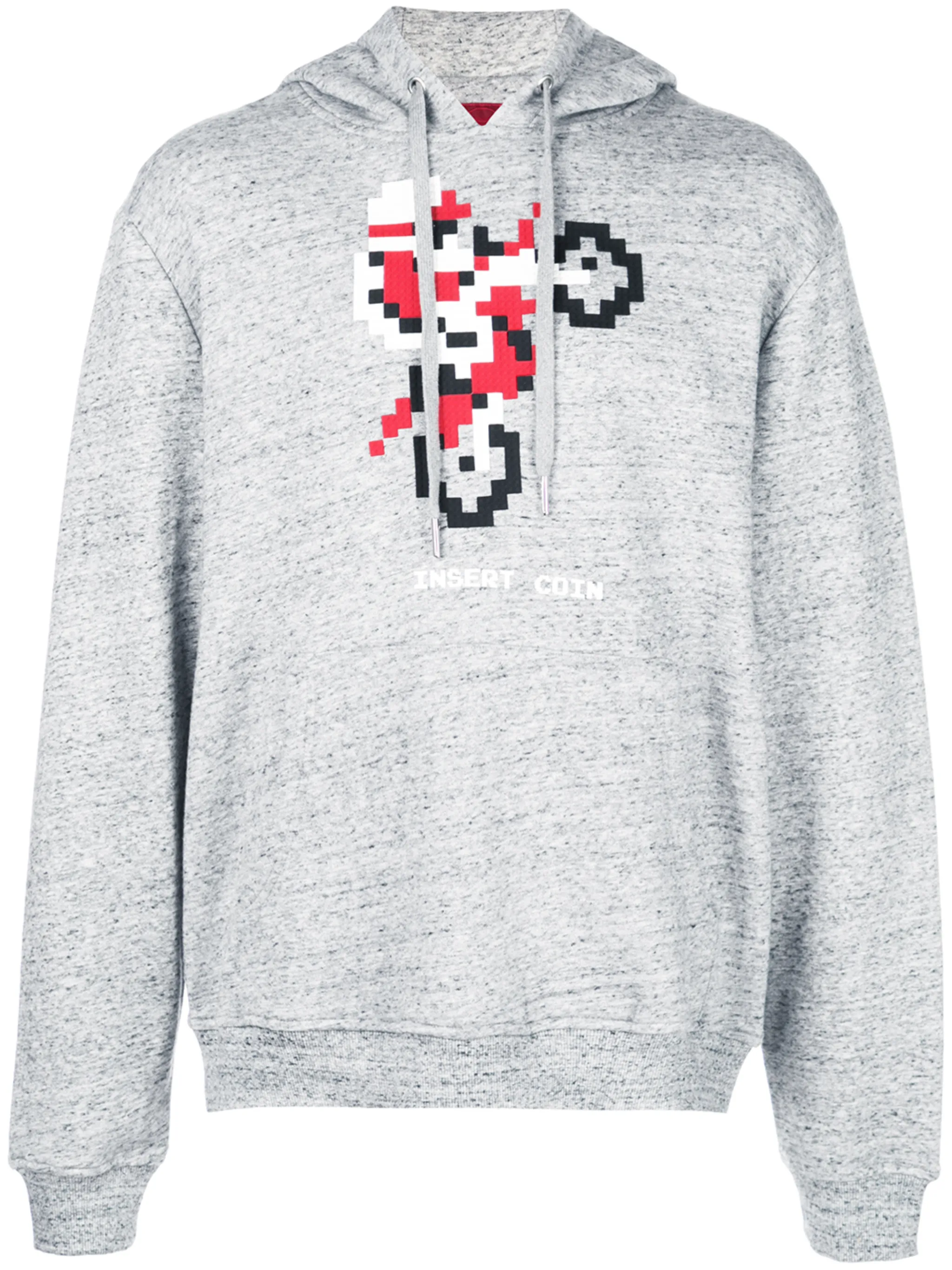 

Толстовка с капюшоном и принтом Mostly Heard Rarely Seen 8-Bit, серый