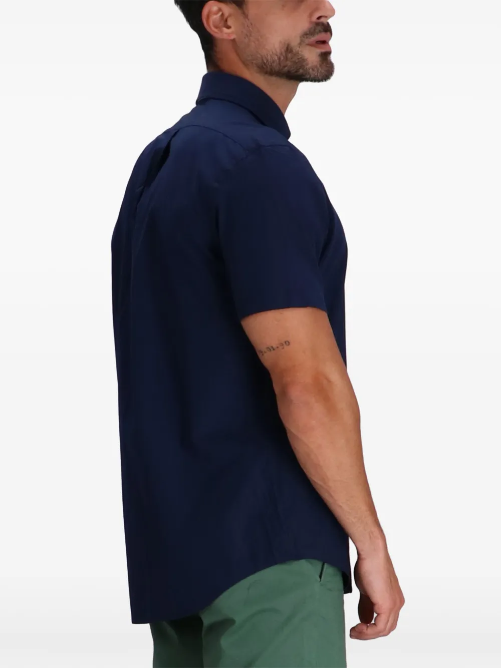 Рубашка с короткими рукавами и вышитым логотипом POLO RALPH LAUREN, синий — фото 4