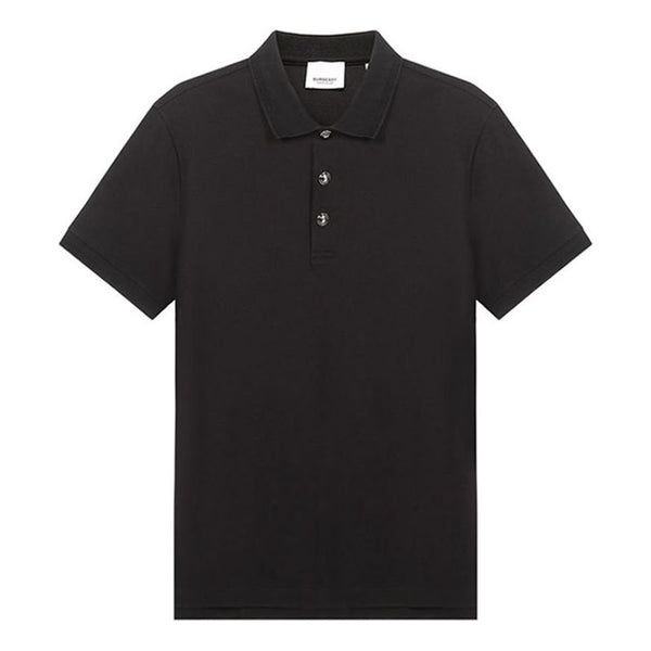 

Футболка men's cotton cozy short sleeve polo shirt black Burberry, черный