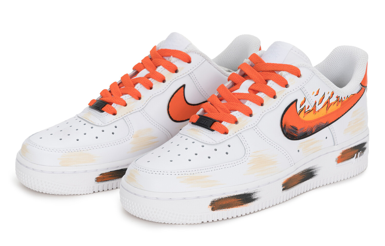 

Кроссовки Nike Air Force 1 Skateboarding Shoes Unisex Low-top White/orange, белый