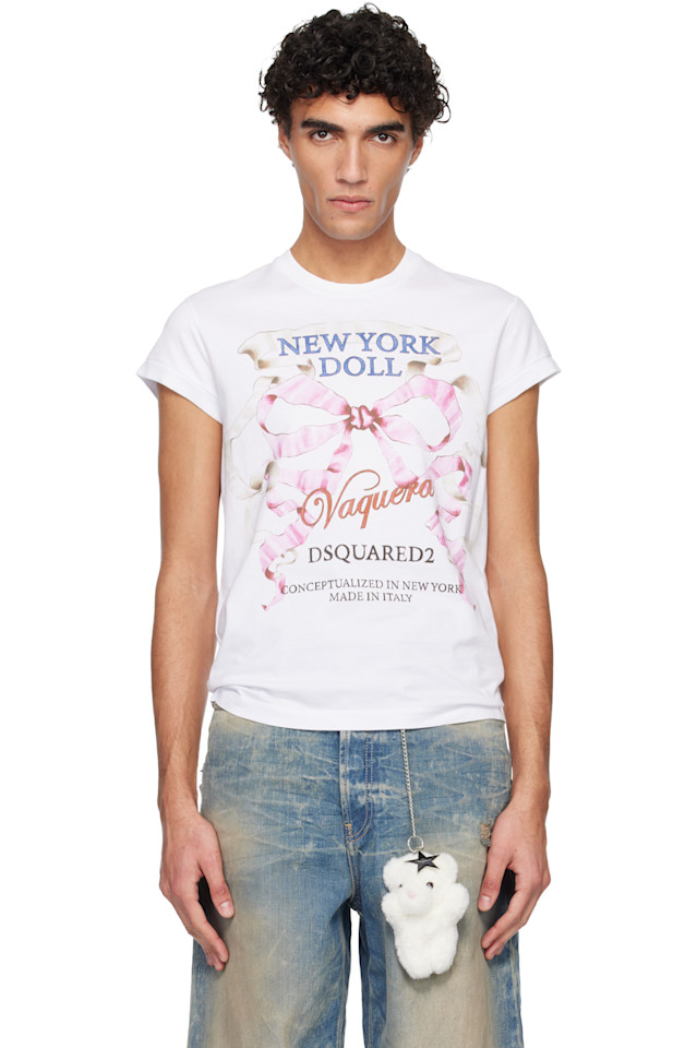 

Футболка с рукавами для чашек Vaquera edition Dsquared2, белый