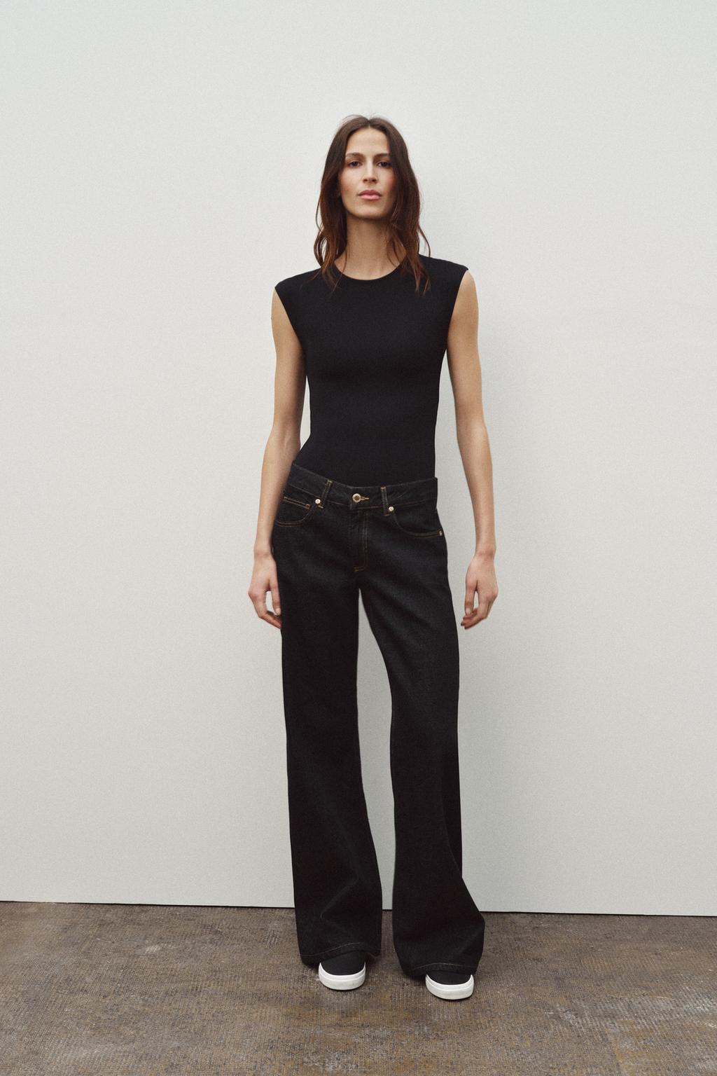 

Боди без рукавов ZARA, черный