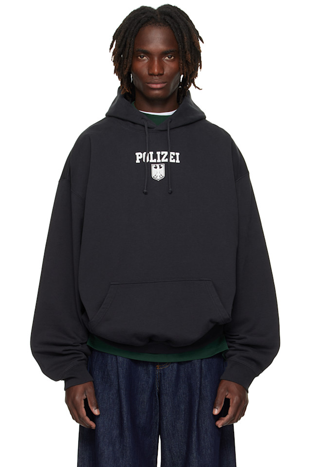 

Оверсайз худи «Polizei» Vetements, черный