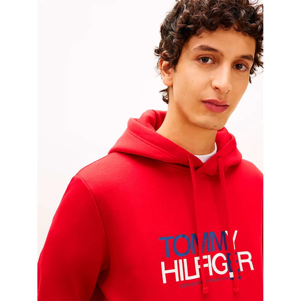 Худи Tommy Hilfiger Brand Love Big Text, красный — фото 4