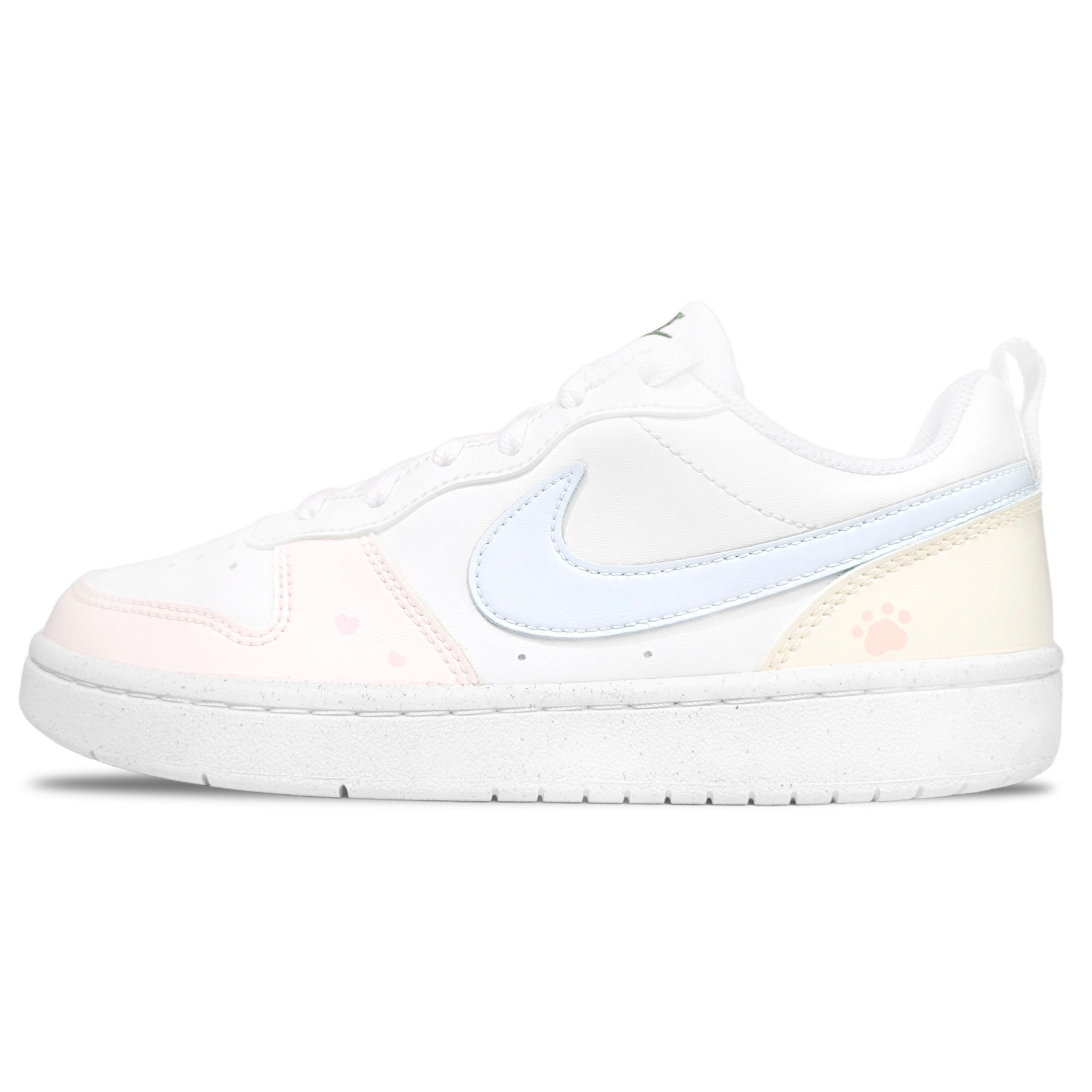 

Nike Кроссовки Court Borough Sea Salt Milk Foam Abrasion Resistant Cushioning Breathable Low top Skateboard Shoes White Kids'