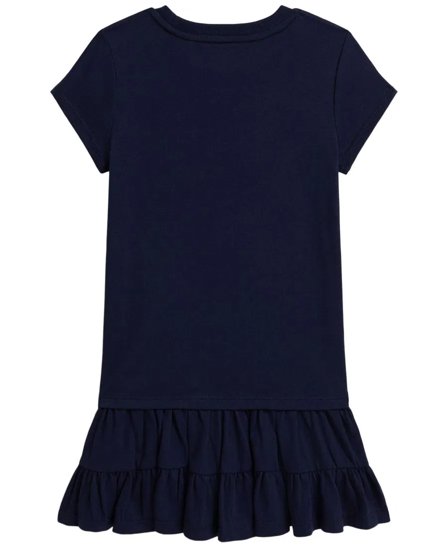 Детское платье Polo Bear с короткими рукавами, размеры 2T-6X Polo Ralph Lauren, темно-синий — фото 2
