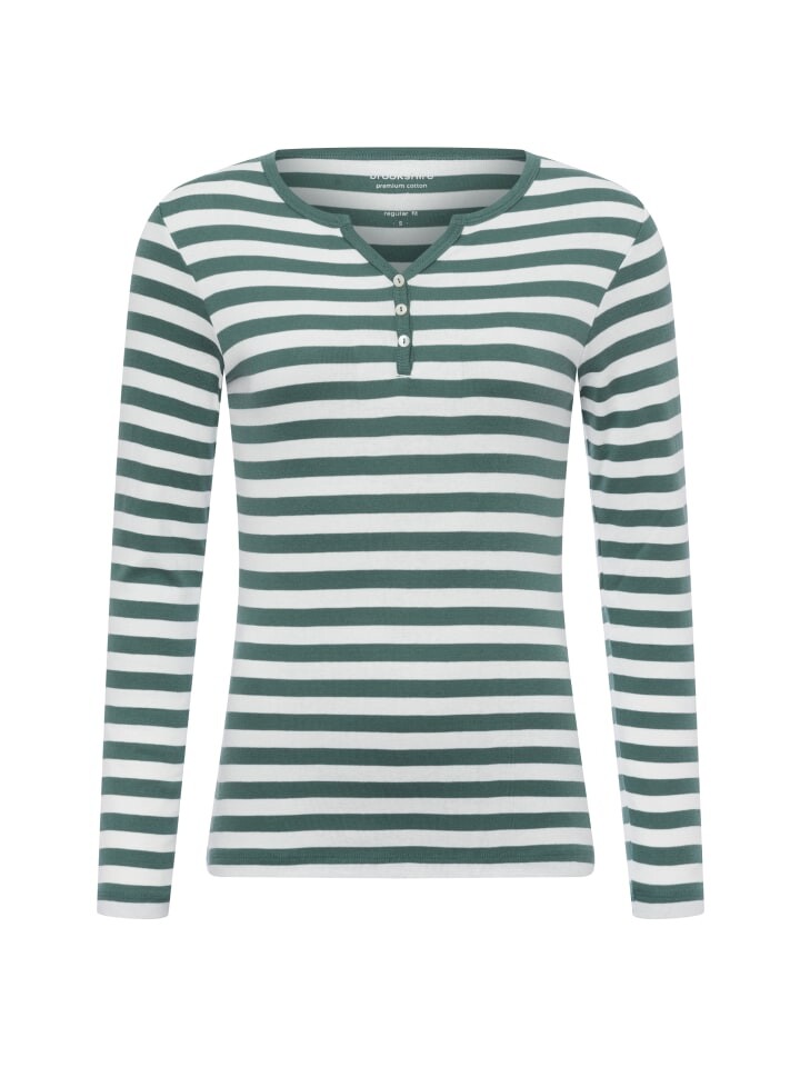 

Футболка brookshire Langarmshirt, цвет tanne weiß