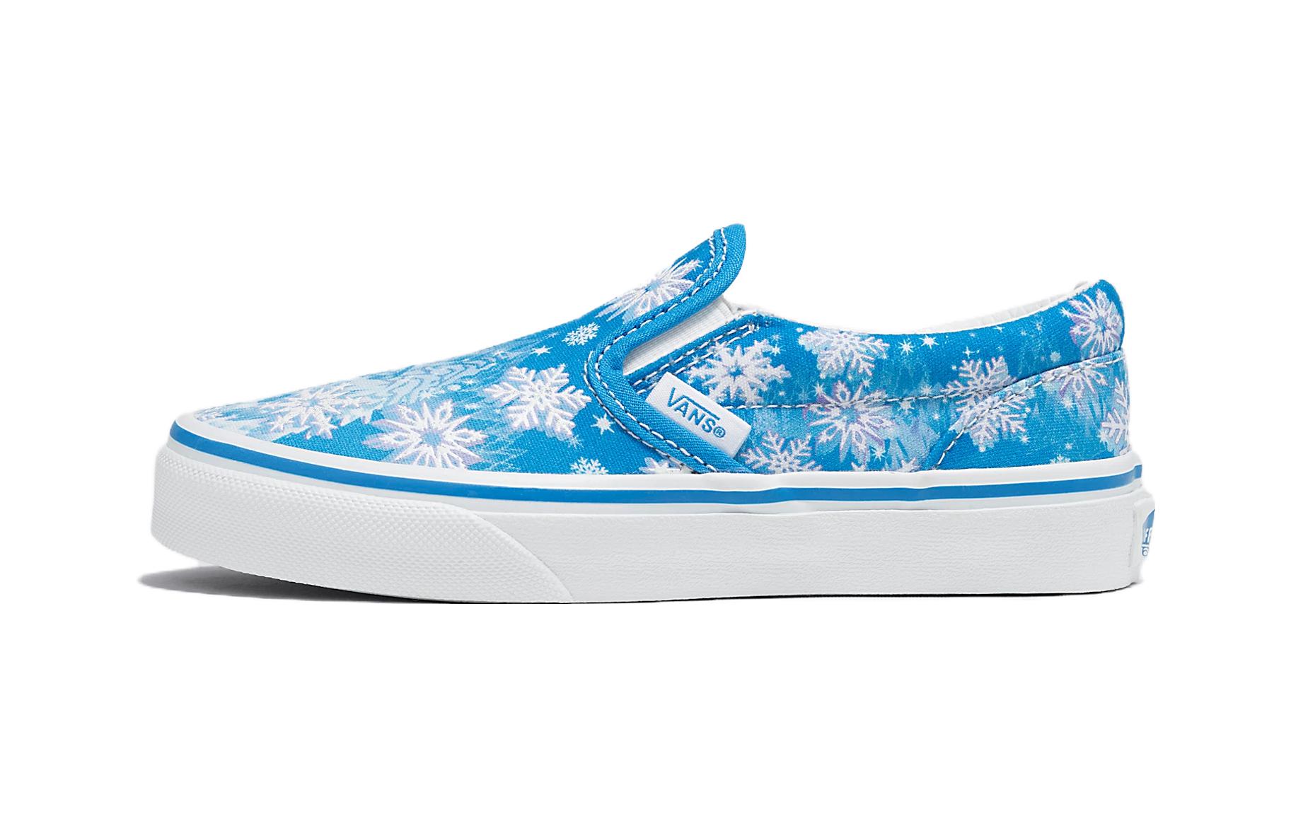 

Vans Детские кроссовки Slip-On Classic V «Снежинки» — синие, Winter Wonderland