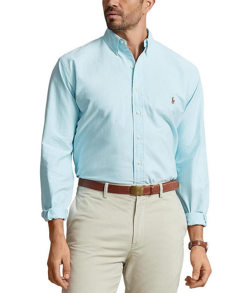 

Оксфордская спортивная рубашка классического кроя Polo Ralph Lauren Big & Tall, синий