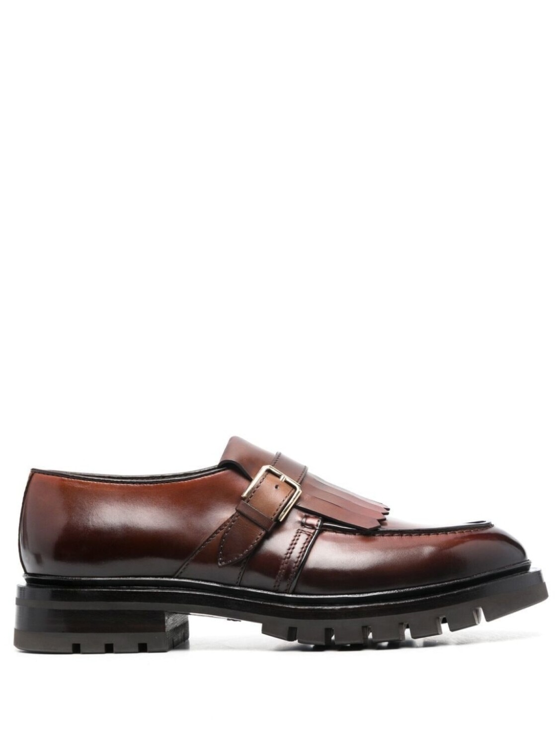 

Santoni лоферы с бахромой, коричневый